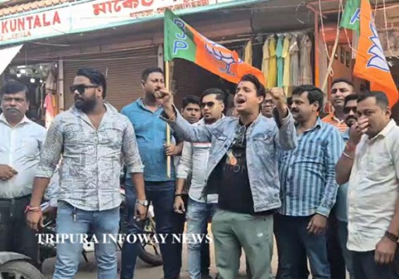 Celebrations in BJP-ruled Tripura after party sweeps Delhi Election Celebrations in BJP-ruled Tripura after party sweeps Delhi Election